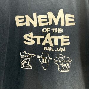 Vintage Eneme of the State Rail Jam Mens XL Shirt MN WI IL Lakes Badger IL